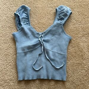 light blue tank top